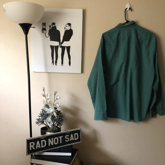 J. Crew Green & Blue Gingham Button Down - Picture 2 of 4